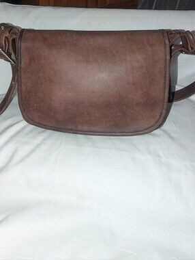 Vintage Coach Patricia  Legacy Brown Leather Crossbody Saddle Bag 9951